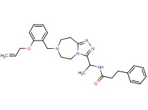 N-(1-{7-[2-(allyloxy)benzyl]-6,7,8,9-tetrahydro-5H-[1,2,4]triazolo[4,3-d][1,4]diazepin-3-yl}ethyl)-3-phenylpropanamide