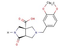 (3aR*,6aS*)-5-(3,4-dimethoxybenzyl)-1-oxohexahydropyrrolo[3,4-c]pyrrole-3a(1H)-carboxylic acid