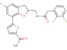 N-{[7-(5-acetyl-2-thienyl)-5-fluoro-2,3-dihydro-1-benzofuran-2-yl]methyl}-2-(2,3-difluorophenyl)acetamide