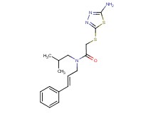 2-[(5-amino-1,3,4-thiadiazol-2-yl)thio]-N-isobutyl-N-[(2E)-3-phenylprop-2-en-1-yl]acetamide