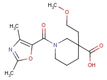 1-[(2,4-dimethyl-1,3-oxazol-5-yl)carbonyl]-3-(2-methoxyethyl)-3-piperidinecarboxylic acid
