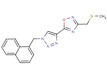 3-[(methylthio)methyl]-5-[1-(1-naphthylmethyl)-1H-1,2,3-triazol-4-yl]-1,2,4-oxadiazole