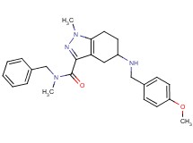 N-benzyl-5-[(4-methoxybenzyl)amino]-N,1-dimethyl-4,5,6,7-tetrahydro-1H-indazole-3-carboxamide