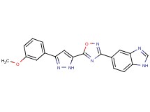 5-{5-[3-(3-methoxyphenyl)-1H-pyrazol-5-yl]-1,2,4-oxadiazol-3-yl}-1H-benzimidazole