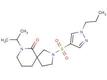7-isopropyl-2-[(1-propyl-1H-pyrazol-4-yl)sulfonyl]-2,7-diazaspiro[4.5]decan-6-one