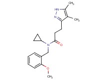 N-cyclopropyl-3-(4,5-dimethyl-1H-pyrazol-3-yl)-N-(2-methoxybenzyl)propanamide