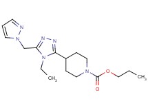 propyl 4-[4-ethyl-5-(1H-pyrazol-1-ylmethyl)-4H-1,2,4-triazol-3-yl]piperidine-1-carboxylate