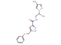 N-[2-(4-methyl-1H-pyrazol-1-yl)propyl]-5-(phenoxymethyl)-1H-pyrazole-3-carboxamide