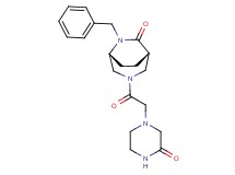 (1S*,5R*)-6-benzyl-3-[(3-oxo-1-piperazinyl)acetyl]-3,6-diazabicyclo[3.2.2]nonan-7-one