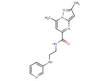 2,7-dimethyl-N-[2-(pyridin-3-ylamino)ethyl]pyrazolo[1,5-a]pyrimidine-5-carboxamide