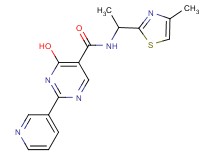 4-hydroxy-N-[1-(4-methyl-1,3-thiazol-2-yl)ethyl]-2-pyridin-3-ylpyrimidine-5-carboxamide