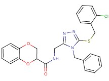 N-({4-benzyl-5-[(2-chlorobenzyl)thio]-4H-1,2,4-triazol-3-yl}methyl)-2,3-dihydro-1,4-benzodioxine-2-carboxamide