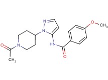 N-[1-(1-acetylpiperidin-4-yl)-1H-pyrazol-5-yl]-4-methoxybenzamide