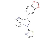 (3R*,3aR*,7aR*)-3-(1,3-benzodioxol-5-yl)-1-(1,3-thiazol-2-yl)octahydro-4,7-ethanopyrrolo[3,2-b]pyridine