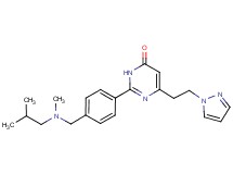 2-(4-{[isobutyl(methyl)amino]methyl}phenyl)-6-[2-(1H-pyrazol-1-yl)ethyl]pyrimidin-4(3H)-one