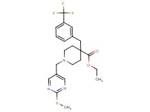 ethyl 1-{[2-(methylthio)-5-pyrimidinyl]methyl}-4-[3-(trifluoromethyl)benzyl]-4-piperidinecarboxylate