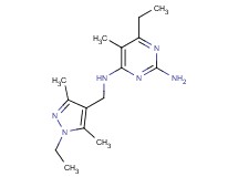 6-ethyl-N~4~-[(1-ethyl-3,5-dimethyl-1H-pyrazol-4-yl)methyl]-5-methylpyrimidine-2,4-diamine
