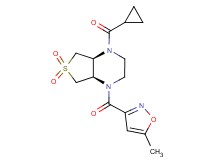 (4aR*,7aS*)-1-(cyclopropylcarbonyl)-4-[(5-methyl-3-isoxazolyl)carbonyl]octahydrothieno[3,4-b]pyrazine 6,6-dioxide
