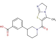 3-{1-[(3-methyl-5,6-dihydroimidazo[2,1-b][1,3]thiazol-2-yl)carbonyl]piperidin-3-yl}benzoic acid