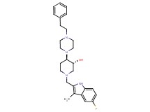 (3R*,4R*)-1-[(5-fluoro-3-methyl-1H-indol-2-yl)methyl]-4-[4-(2-phenylethyl)-1-piperazinyl]-3-piperidinol