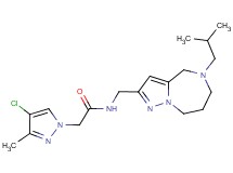 2-(4-chloro-3-methyl-1H-pyrazol-1-yl)-N-[(5-isobutyl-5,6,7,8-tetrahydro-4H-pyrazolo[1,5-a][1,4]diazepin-2-yl)methyl]acetamide