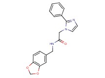 N-(1,3-benzodioxol-5-ylmethyl)-2-(2-phenyl-1H-imidazol-1-yl)acetamide