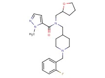 N-{[1-(2-fluorobenzyl)-4-piperidinyl]methyl}-1-methyl-N-(tetrahydro-2-furanylmethyl)-1H-pyrazole-5-carboxamide