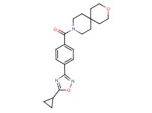 9-[4-(5-cyclopropyl-1,2,4-oxadiazol-3-yl)benzoyl]-3-oxa-9-azaspiro[5.5]undecane