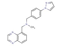 N-methyl-1-[4-(1H-pyrazol-1-yl)phenyl]-N-(5-quinoxalinylmethyl)methanamine