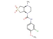 (4aS*,7aR*)-N-(3-chloro-4-methoxyphenyl)-4-methylhexahydrothieno[3,4-b]pyrazine-1(2H)-carboxamide 6,6-dioxide