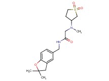 N-[(2,2-dimethyl-2,3-dihydro-1-benzofuran-5-yl)methyl]-2-[(1,1-dioxidotetrahydro-3-thienyl)(methyl)amino]acetamide