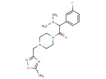 (1-(3-fluorophenyl)-2-{4-[(5-methyl-1,2,4-oxadiazol-3-yl)methyl]-1-piperazinyl}-2-oxoethyl)dimethylamine