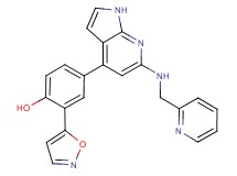 2-isoxazol-5-yl-4-{6-[(pyridin-2-ylmethyl)amino]-1H-pyrrolo[2,3-b]pyridin-4-yl}phenol