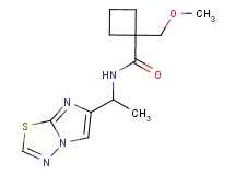 N-(1-imidazo[2,1-b][1,3,4]thiadiazol-6-ylethyl)-1-(methoxymethyl)cyclobutanecarboxamide