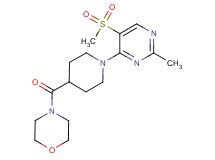 4-({1-[2-methyl-5-(methylsulfonyl)pyrimidin-4-yl]piperidin-4-yl}carbonyl)morpholine