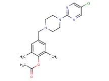 4-{[4-(5-chloropyrimidin-2-yl)piperazin-1-yl]methyl}-2,6-dimethylphenyl acetate