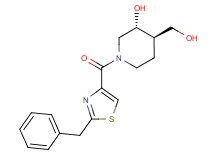 (3R*,4R*)-1-[(2-benzyl-1,3-thiazol-4-yl)carbonyl]-4-(hydroxymethyl)-3-piperidinol