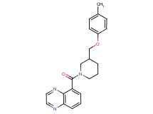 5-({3-[(4-methylphenoxy)methyl]-1-piperidinyl}carbonyl)quinoxaline