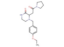 4-(4-ethoxybenzyl)-3-[2-oxo-2-(1-pyrrolidinyl)ethyl]-2-piperazinone