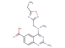 2-amino-4-[[(5-ethyl-1,2,4-oxadiazol-3-yl)methyl](methyl)amino]quinazoline-6-carboxylic acid