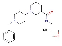 1'-benzyl-N-[(3-methyl-3-oxetanyl)methyl]-1,4'-bipiperidine-3-carboxamide