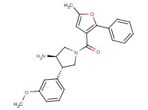 (3R*,4S*)-4-(3-methoxyphenyl)-1-(5-methyl-2-phenyl-3-furoyl)pyrrolidin-3-amine