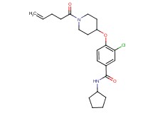 3-chloro-N-cyclopentyl-4-{[1-(4-pentenoyl)-4-piperidinyl]oxy}benzamide