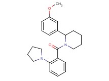 2-(3-methoxyphenyl)-1-[2-(1-pyrrolidinyl)benzoyl]piperidine