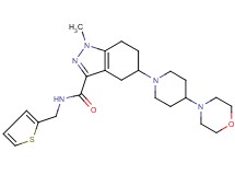 1-methyl-5-[4-(4-morpholinyl)-1-piperidinyl]-N-(2-thienylmethyl)-4,5,6,7-tetrahydro-1H-indazole-3-carboxamide