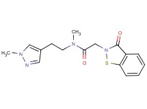 N-methyl-N-[2-(1-methyl-1H-pyrazol-4-yl)ethyl]-2-(3-oxo-1,2-benzisothiazol-2(3H)-yl)acetamide