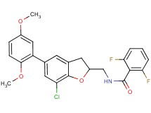 N-{[7-chloro-5-(2,5-dimethoxyphenyl)-2,3-dihydro-1-benzofuran-2-yl]methyl}-2,6-difluorobenzamide