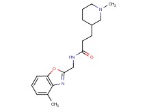 N-[(4-methyl-1,3-benzoxazol-2-yl)methyl]-3-(1-methyl-3-piperidinyl)propanamide