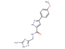 N-[(5-amino-1H-1,2,4-triazol-3-yl)methyl]-3-(4-methoxyphenyl)-1H-pyrazole-5-carboxamide