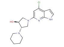 (3S*,4S*)-1-(4-chloro-1H-pyrrolo[2,3-b]pyridin-6-yl)-4-piperidin-1-ylpyrrolidin-3-ol
